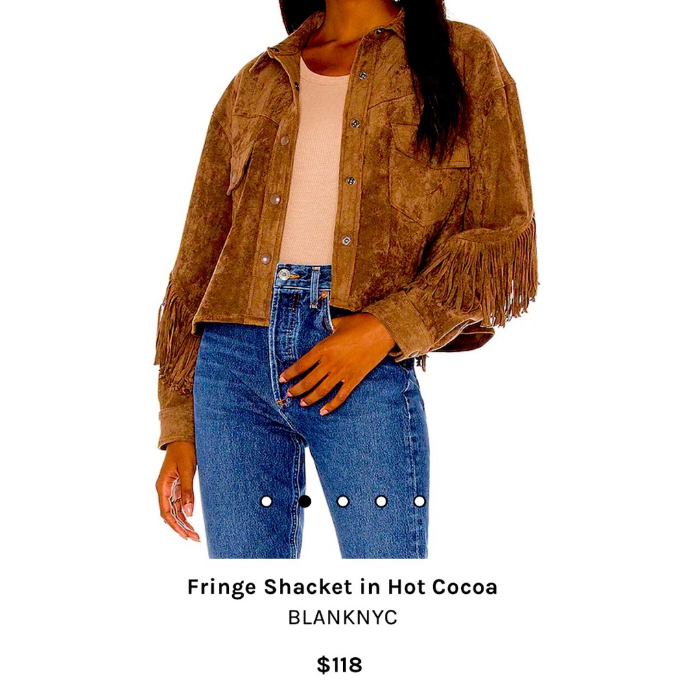 Suede Fringe jacket in Hot Cocoa selling at Revolve for 118. Never worn
